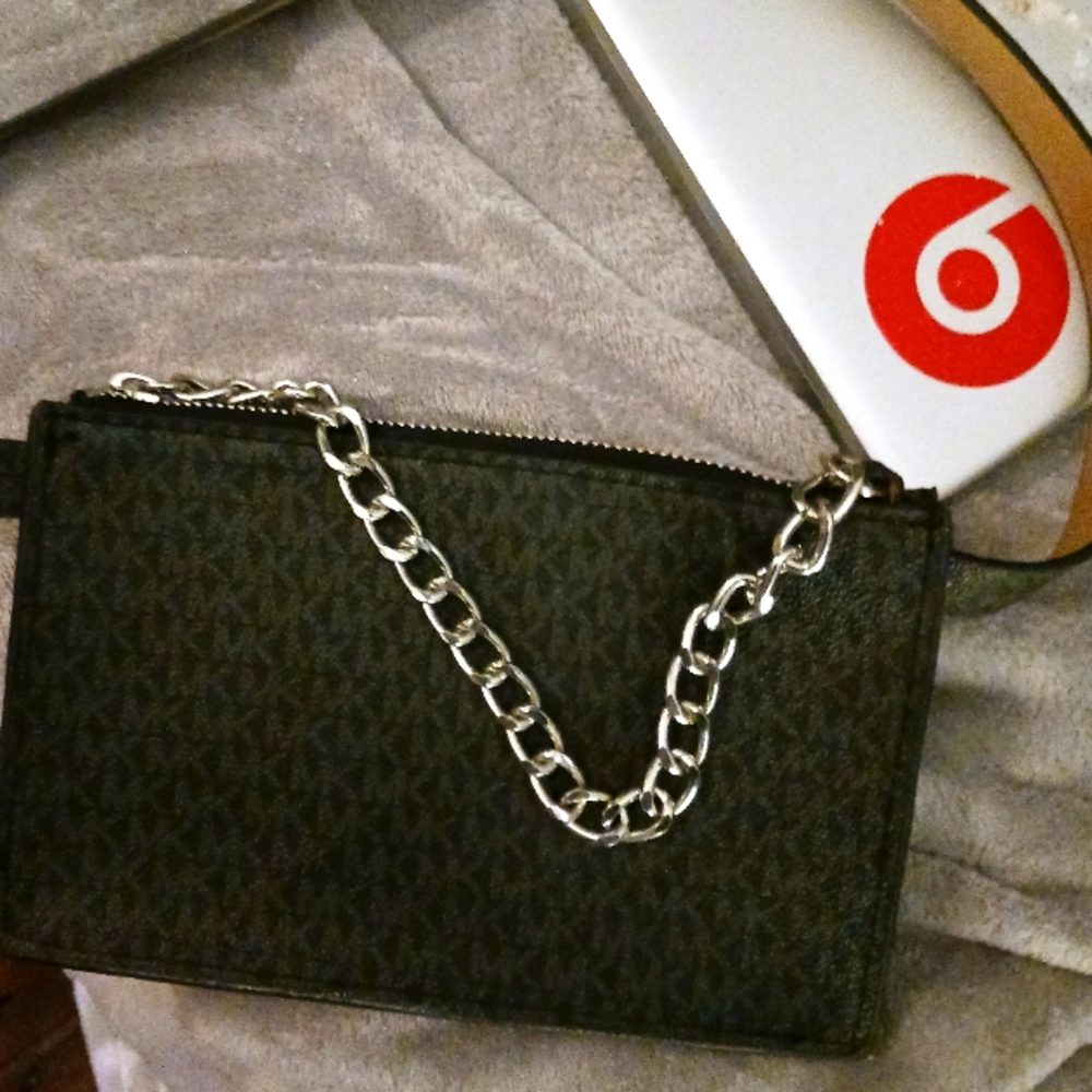 NWT-  MK Black Monogram Belt Bag